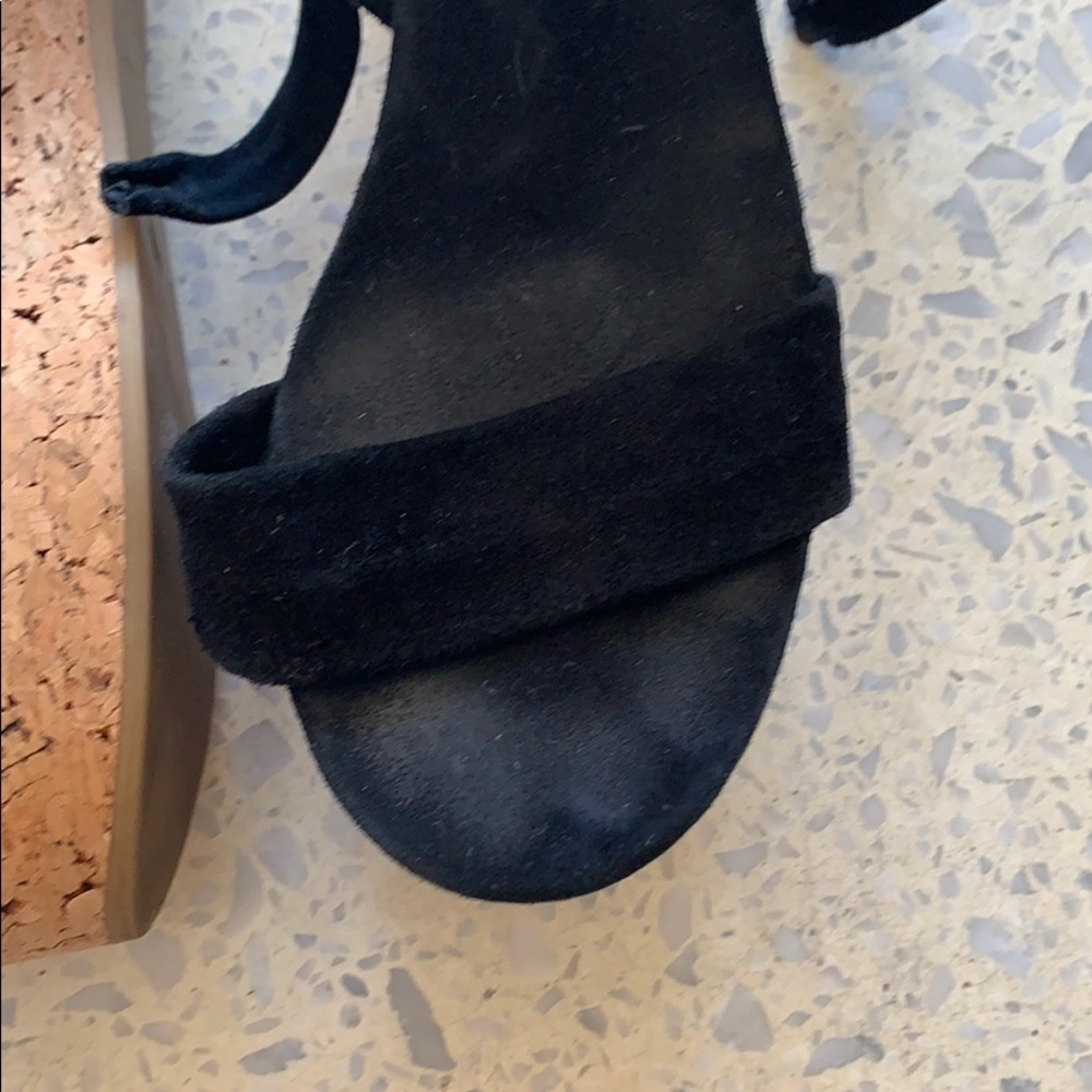 Isabel Marant Black Suede Cork Platform Sandals - Picture 2 of 11